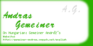 andras gemeiner business card